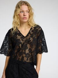 KANT CROPPED TOP, Black, highres