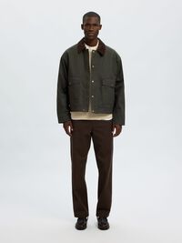 COTTON JACKET, Peat, highres