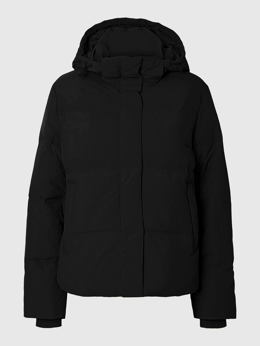 Selected KURZE WATTIERTE JACKE, Black, highres - 16094223_Black_001.jpg