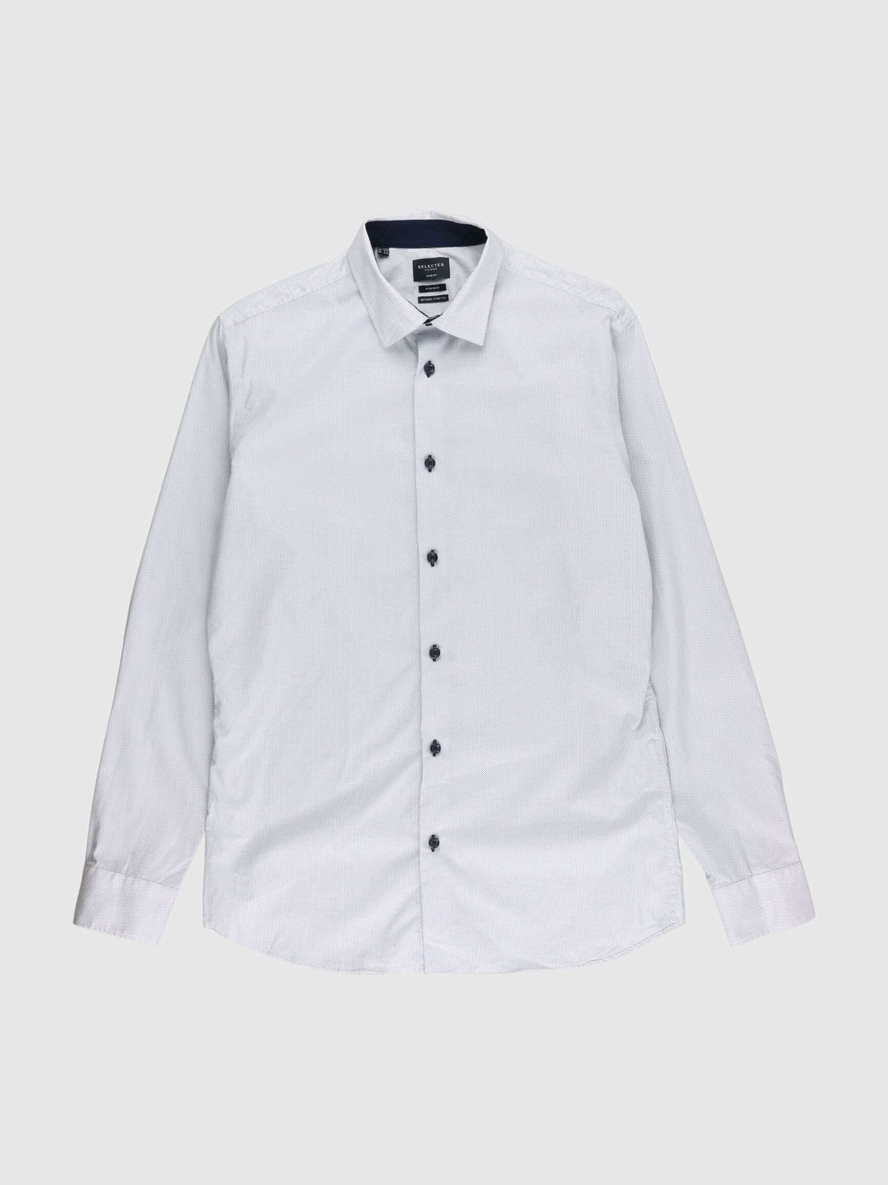 CONTRAST DETAIL - SHIRT, Bright White, highres