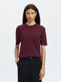 GLITTER KNITTED TOP, Fig, highres