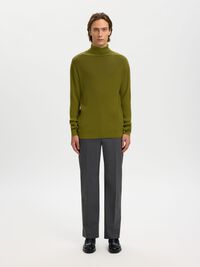 100% MERINO WOOL TURTLENECK, Avocado, highres