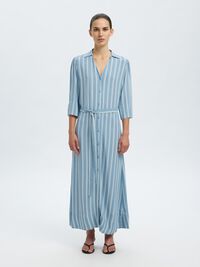 VISCOSE  MAXI DRESS, Dusty Blue, highres