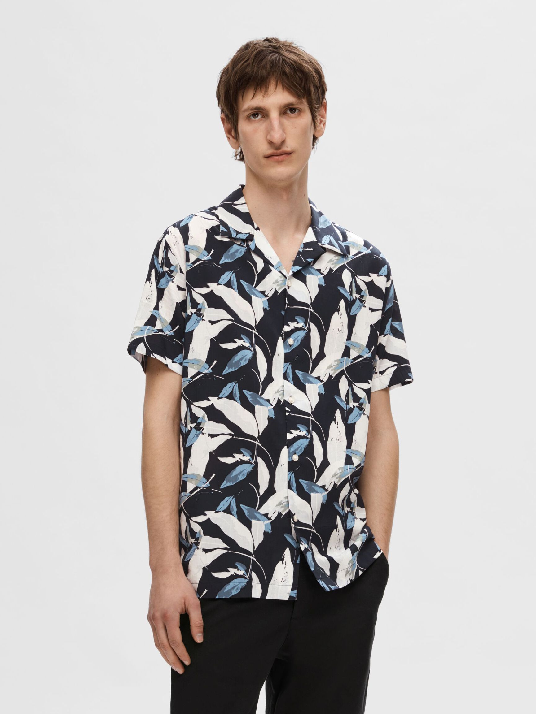 CUBAN COLLAR SHIRT, Sky Captain, highres