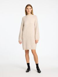 LAINE MÉLANGÉE MINI-ROBE, Birch, highres