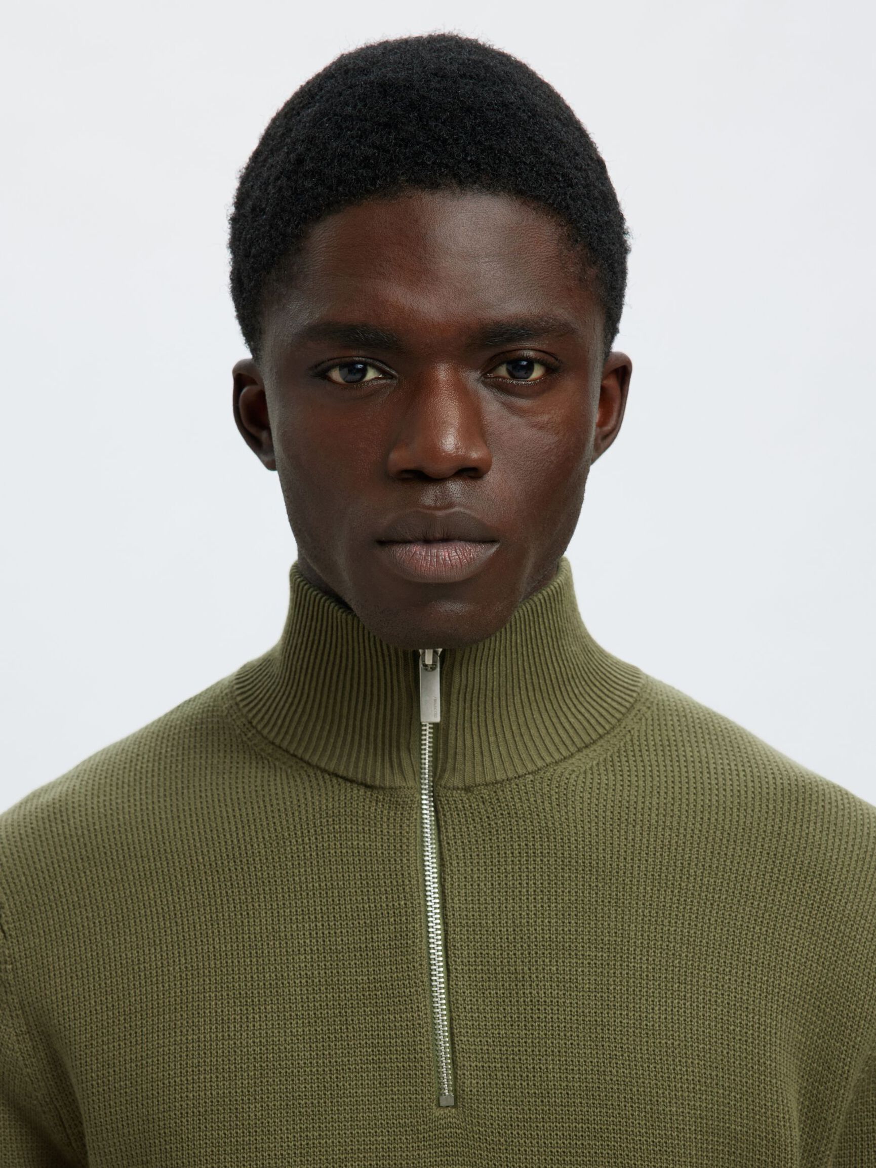 HALF-ZIP PULLOVER, Deep Lichen Green, highres