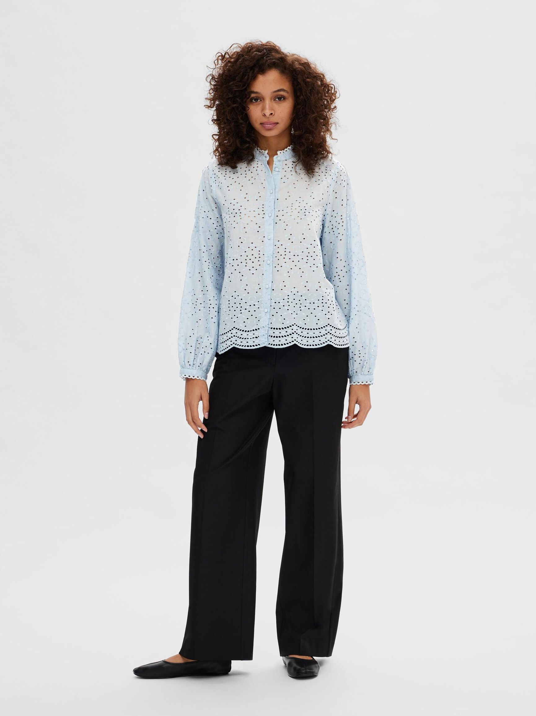 BORDADO INGLÉS CAMISA, Cashmere Blue, highres