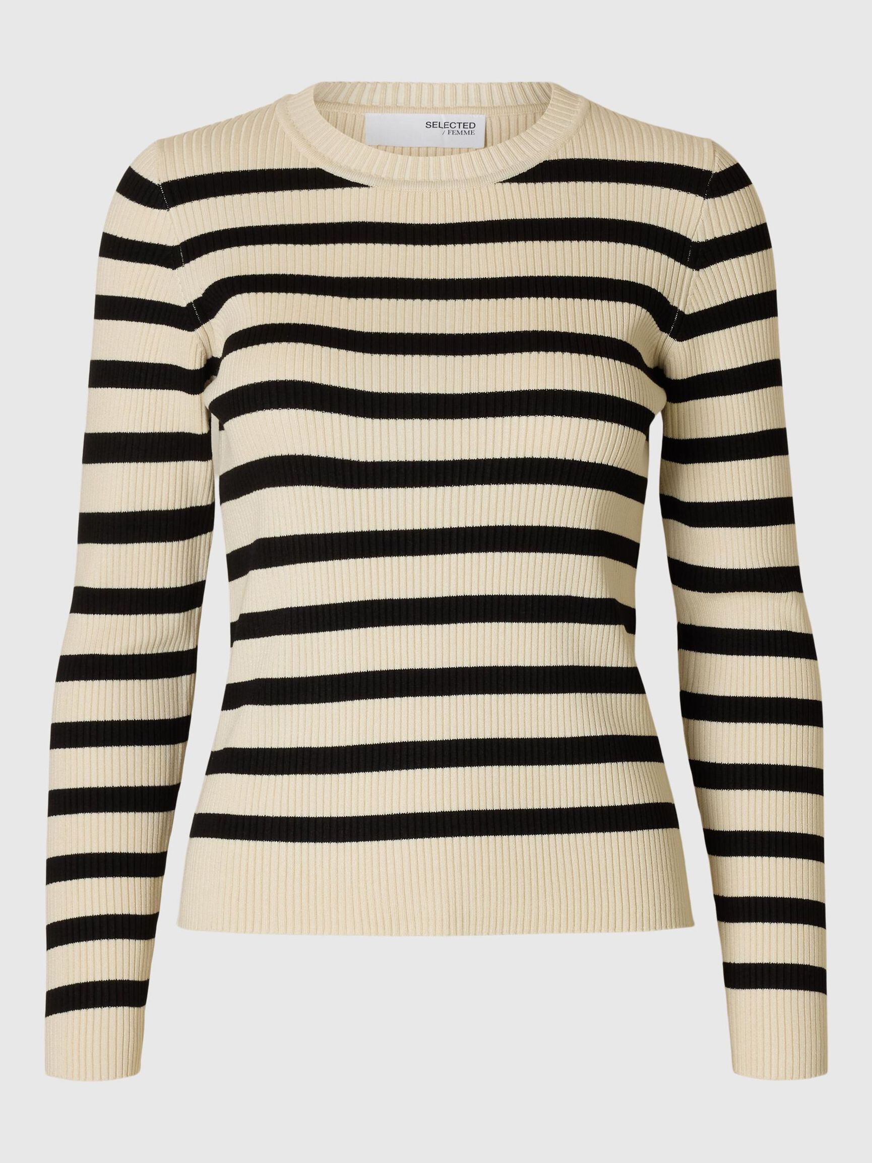 VISCOSE BLEND KNITTED TOP, Birch, highres
