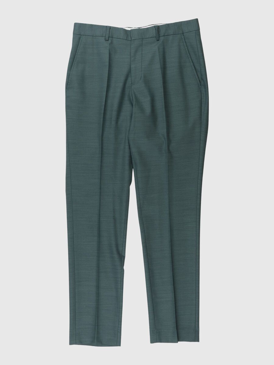 Selected COUPE SLIM PANTALON, Dark Green, highres - 80000293_DarkGreen_001.jpg