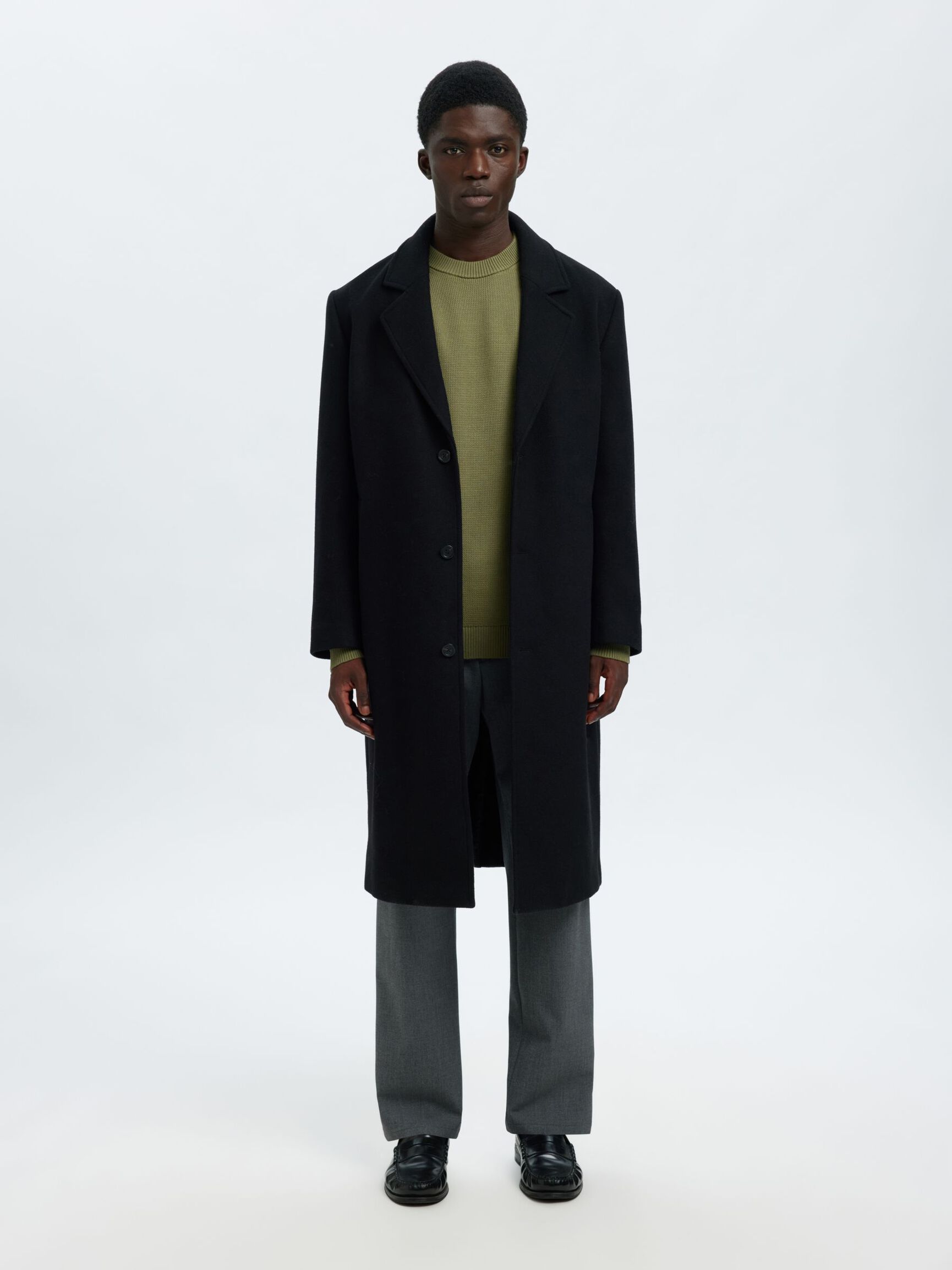 CREWNECK JUMPER, Deep Lichen Green, highres