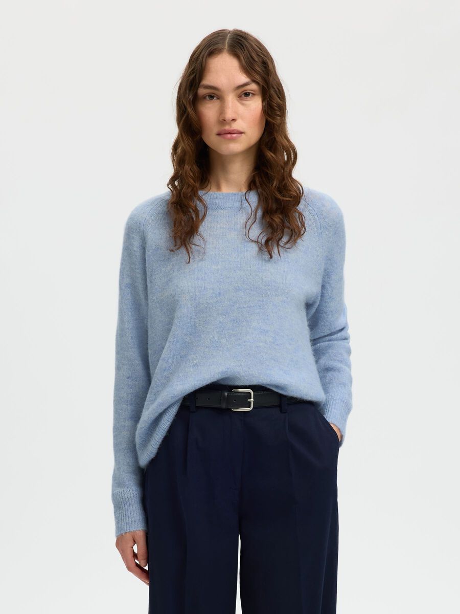 Product tile image - WOOL BLEND JUMPER, Cashmere Blue | 16074482_CashmereBlue_773866