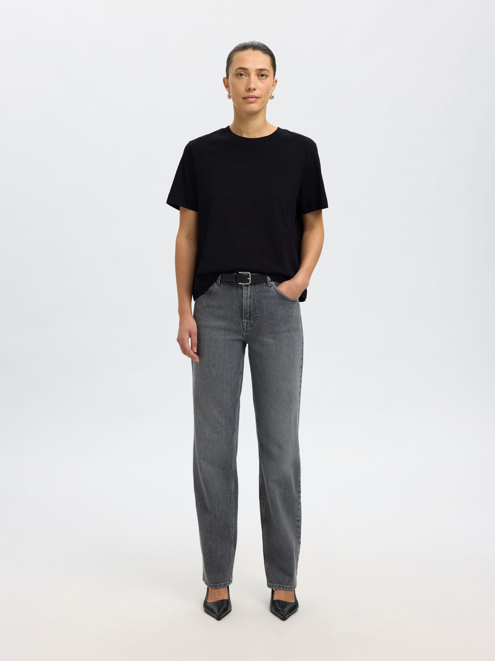 BOXY T-SHIRT, Black, highres