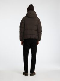 PADDED PUFFER JACKET, Chocolate Torte, highres
