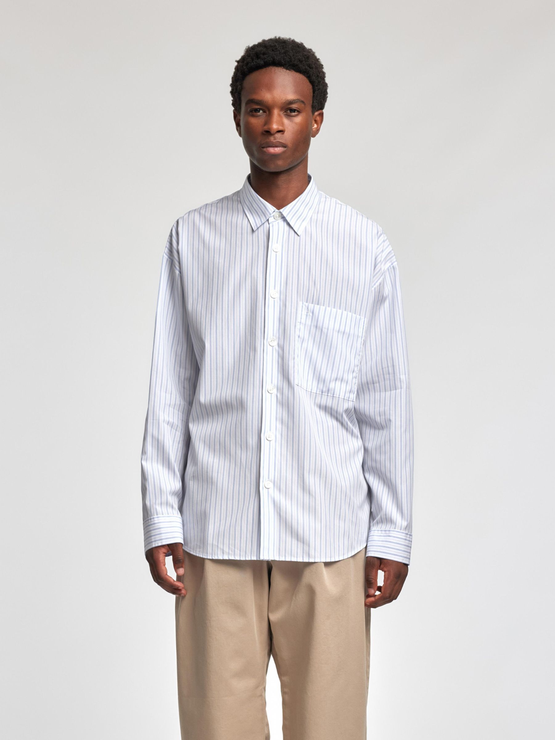 RELAXED FIT SHIRT, Cashmere Blue, highres