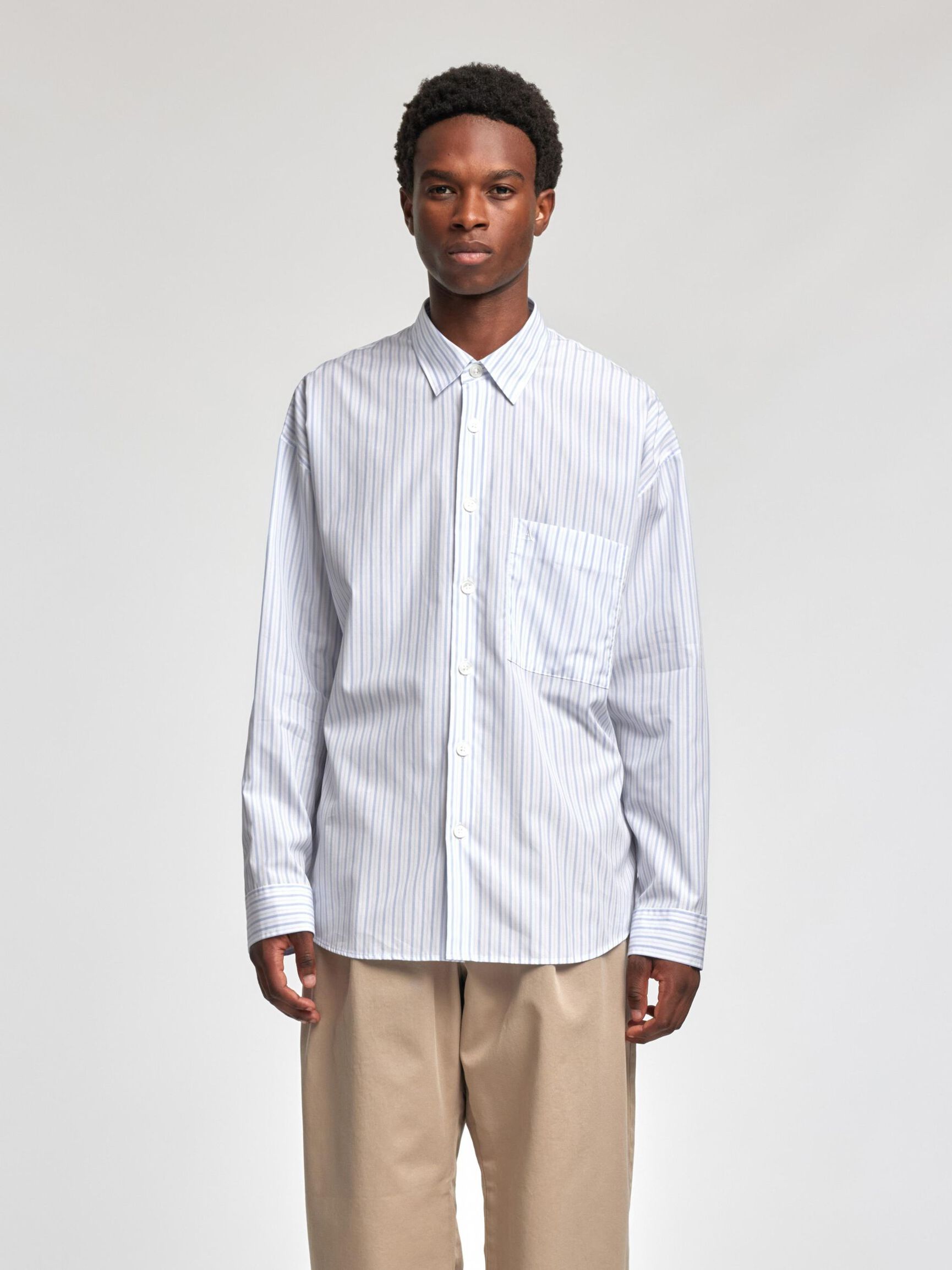 RELAXED FIT SHIRT, Cashmere Blue, highres