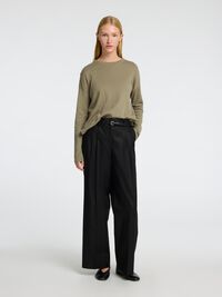 LINEN BLEND KNITTED JUMPER, Vetiver, highres