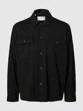 Selected LONG SLEEVED OVERSHIRT, Black, highres - 16099821_Black_001.jpg