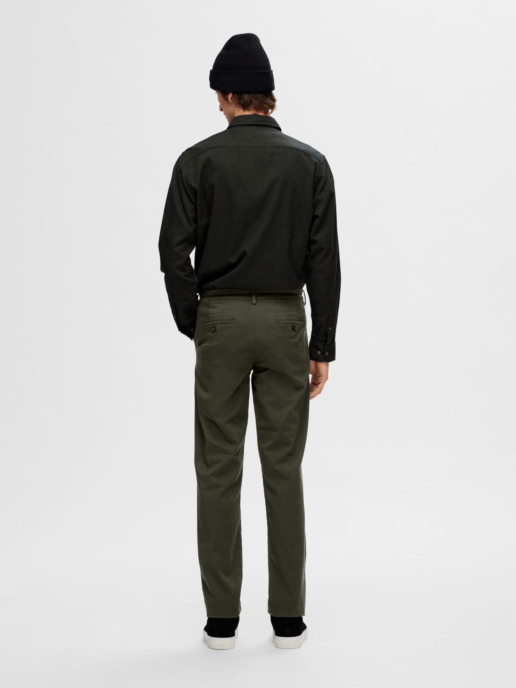 175 SLIM FIT FLEX CHINOS, Forest Night, highres