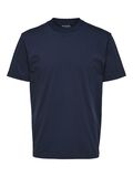 Selected SHORT-SLEEVED RELAXED FIT T-SHIRT, Navy Blazer, highres - 16077385_NavyBlazer_001.jpg