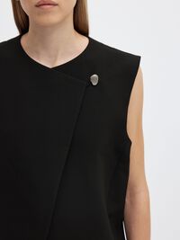 ASYMMETRIC WAISTCOAT, Black, highres
