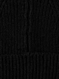 100% MERINO WOOL BEANIE, Black, highres