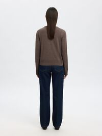 100% MERINOULD STRIKKET CARDIGAN, Delicioso, highres