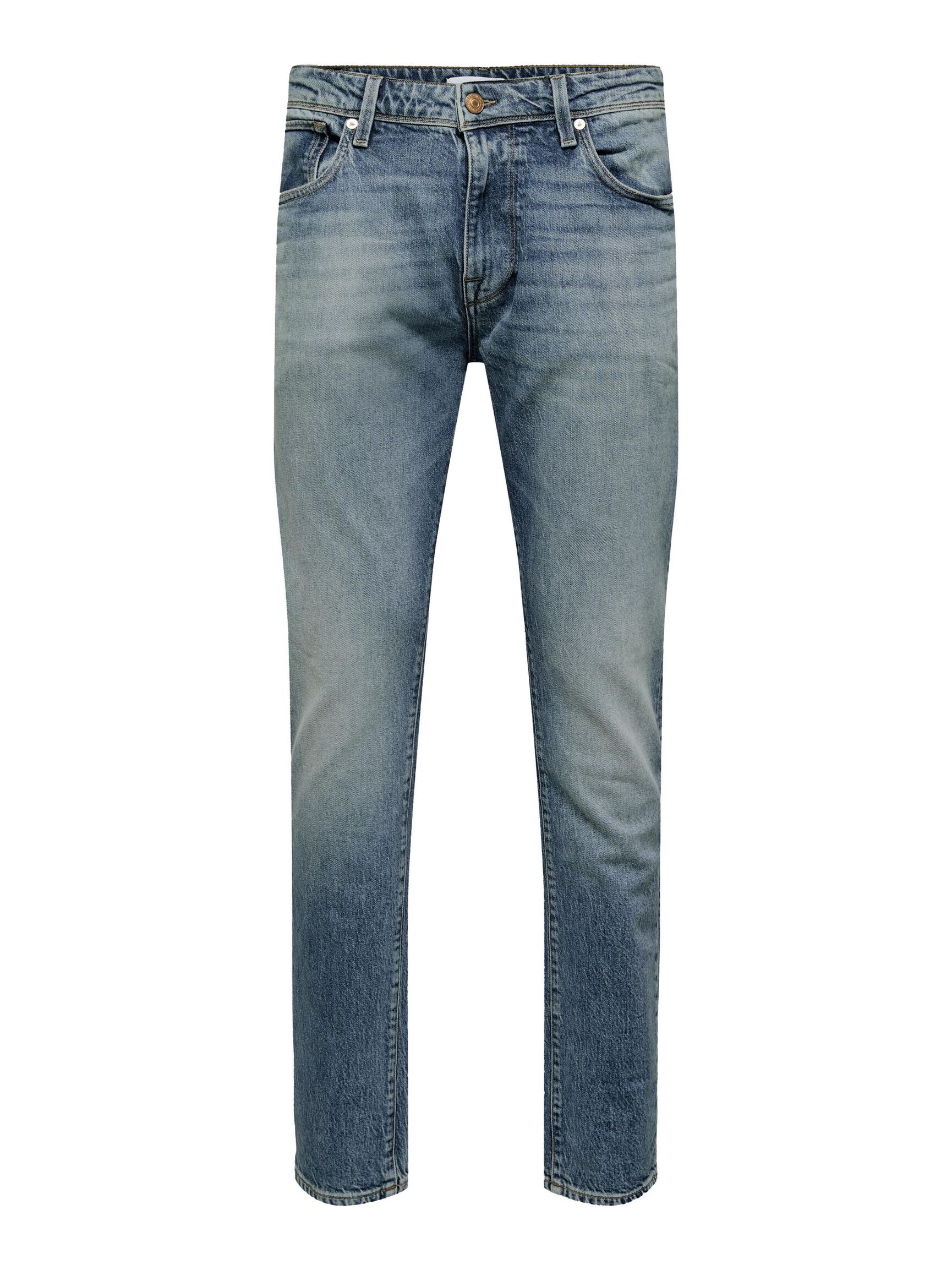 DÉLAVÉ JEAN SLIM, Light Blue Denim, highres