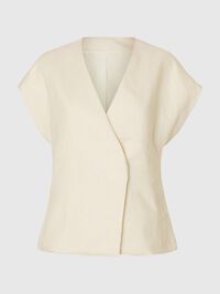 100% LEINEN TANKTOP, Birch, highres