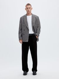 220 LOOSE FIT TROUSERS, Black, highres