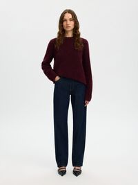 ULLBLANDING STRIKKET PULLOVER, Fig, highres