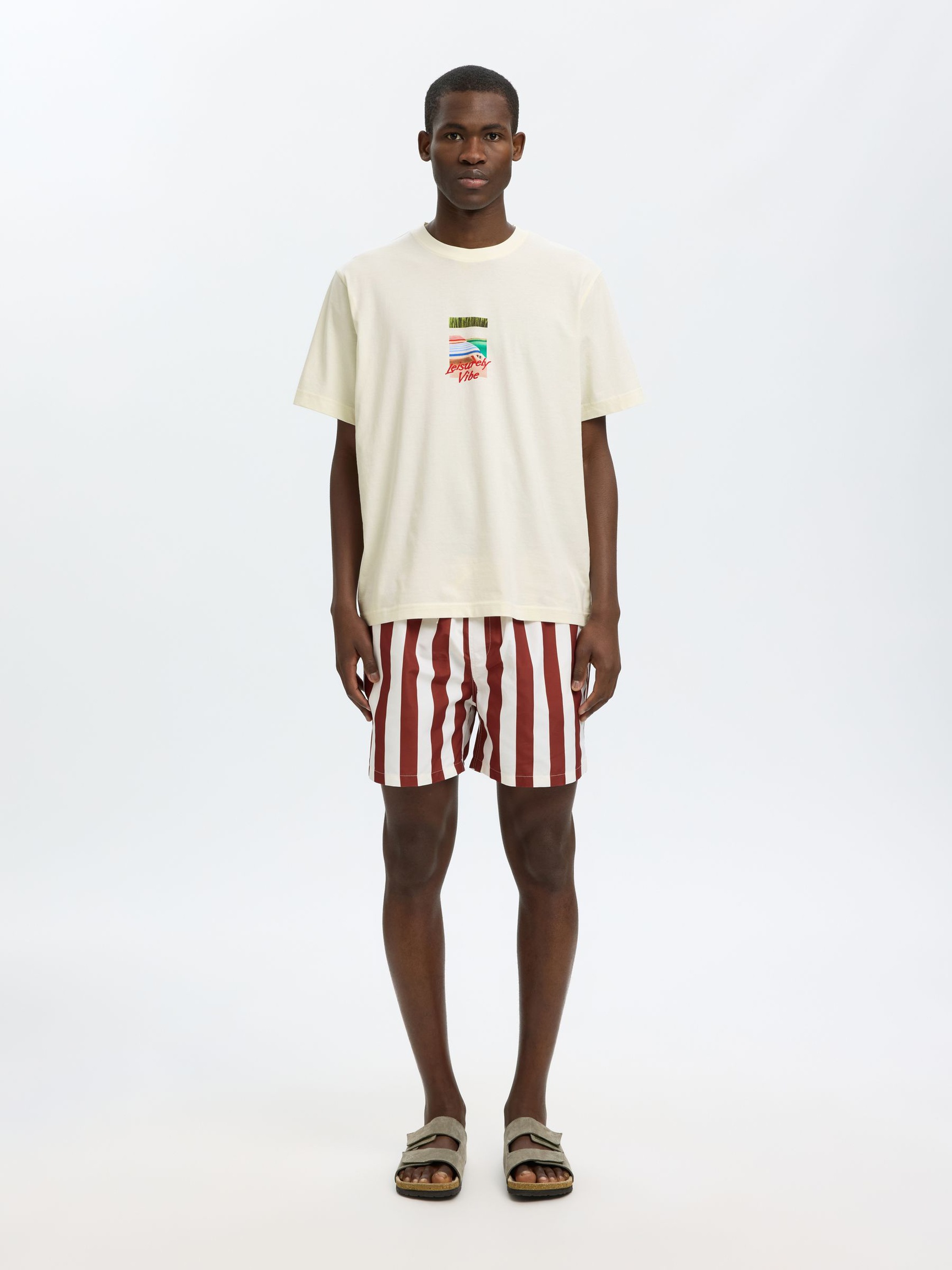 REGULAR FIT T-SHIRT, Egret, highres