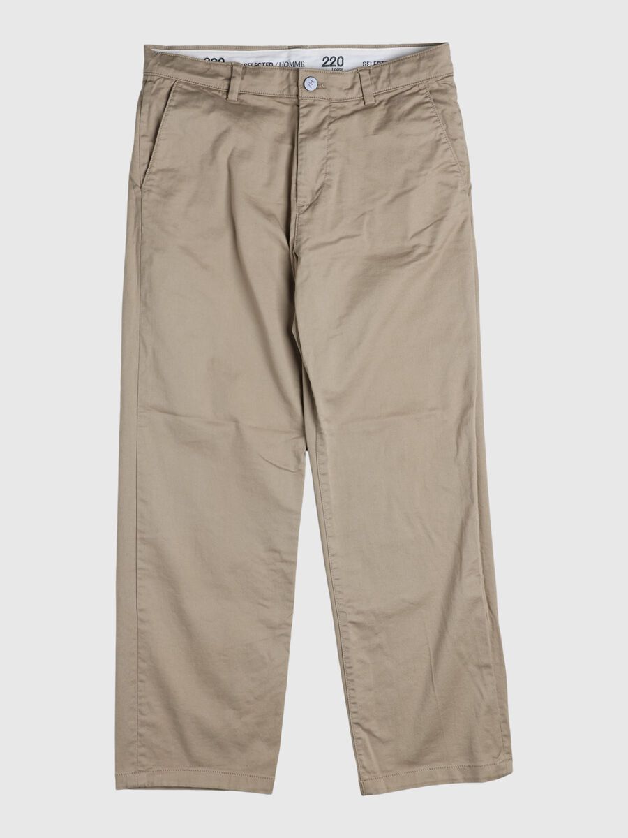 Selected 220 LOOSE FIT FLEX CHINOS, Chinchilla, highres - 80000094_Chinchilla_001.jpg