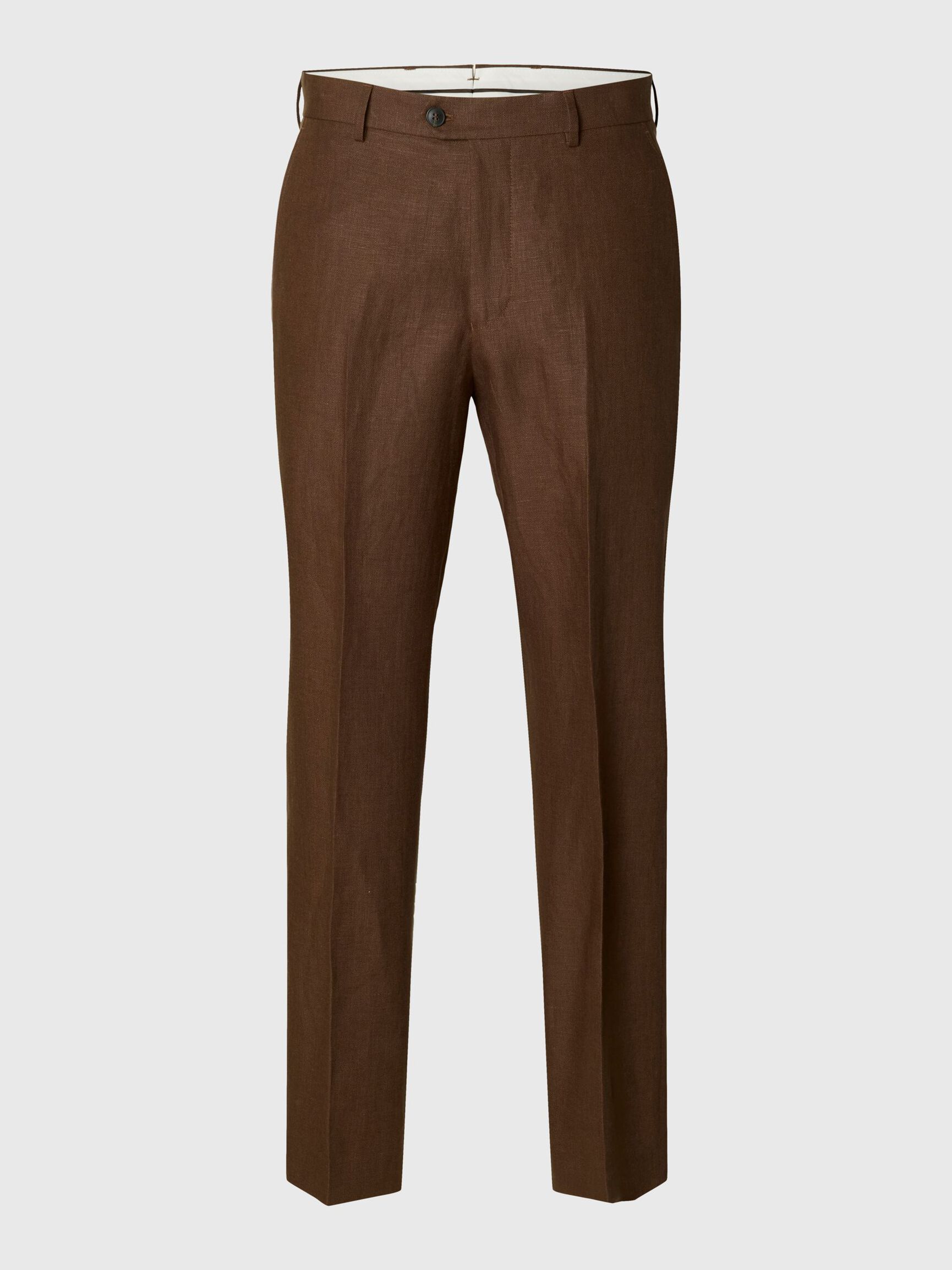 REGULAR FIT LINEN TROUSERS, Delicioso, highres