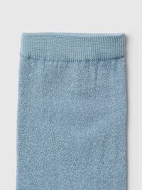 KNITTED GLITTER SOCKS, Dusty Blue, highres