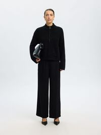 LAINE MÉLANGÉE CARDIGAN, Black, highres