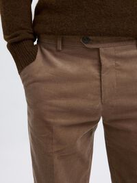REGULAR FIT CORDUROY TROUSERS, Brownie, highres