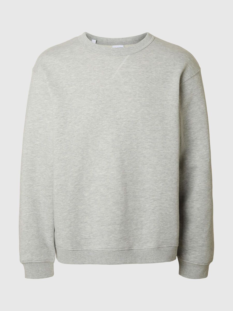 Selected RELAXED FIT SWEATSHIRT, Light Grey Melange, highres - 16099319_LightGreyMelange_001.jpg