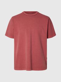 SHORT SLEEVED CREWNECK T-SHIRT, Syrah, highres