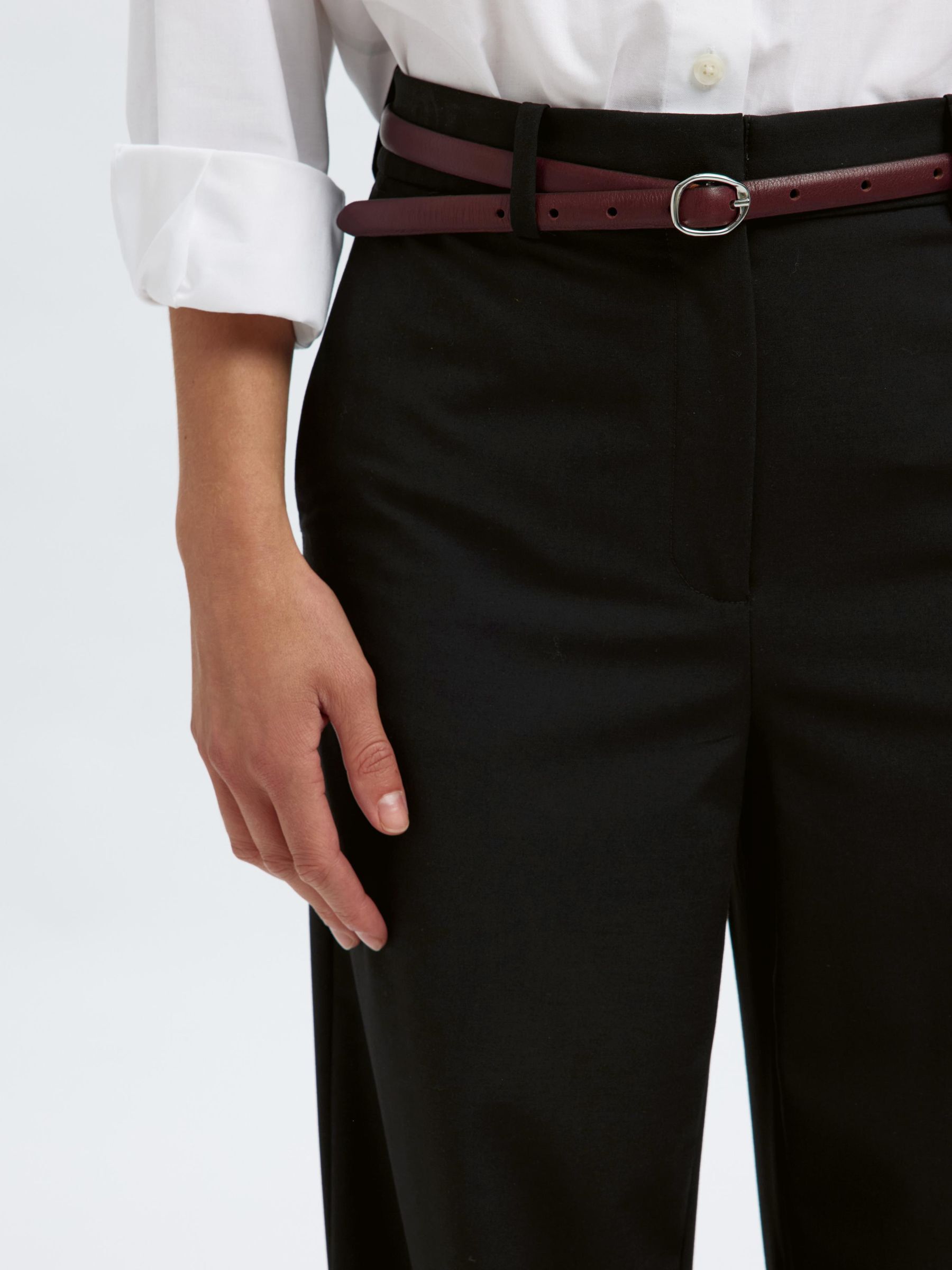 WIDE FIT PANTALON, Black, highres