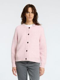 WOOL BLEND CARDIGAN, Bleached Mauve, highres