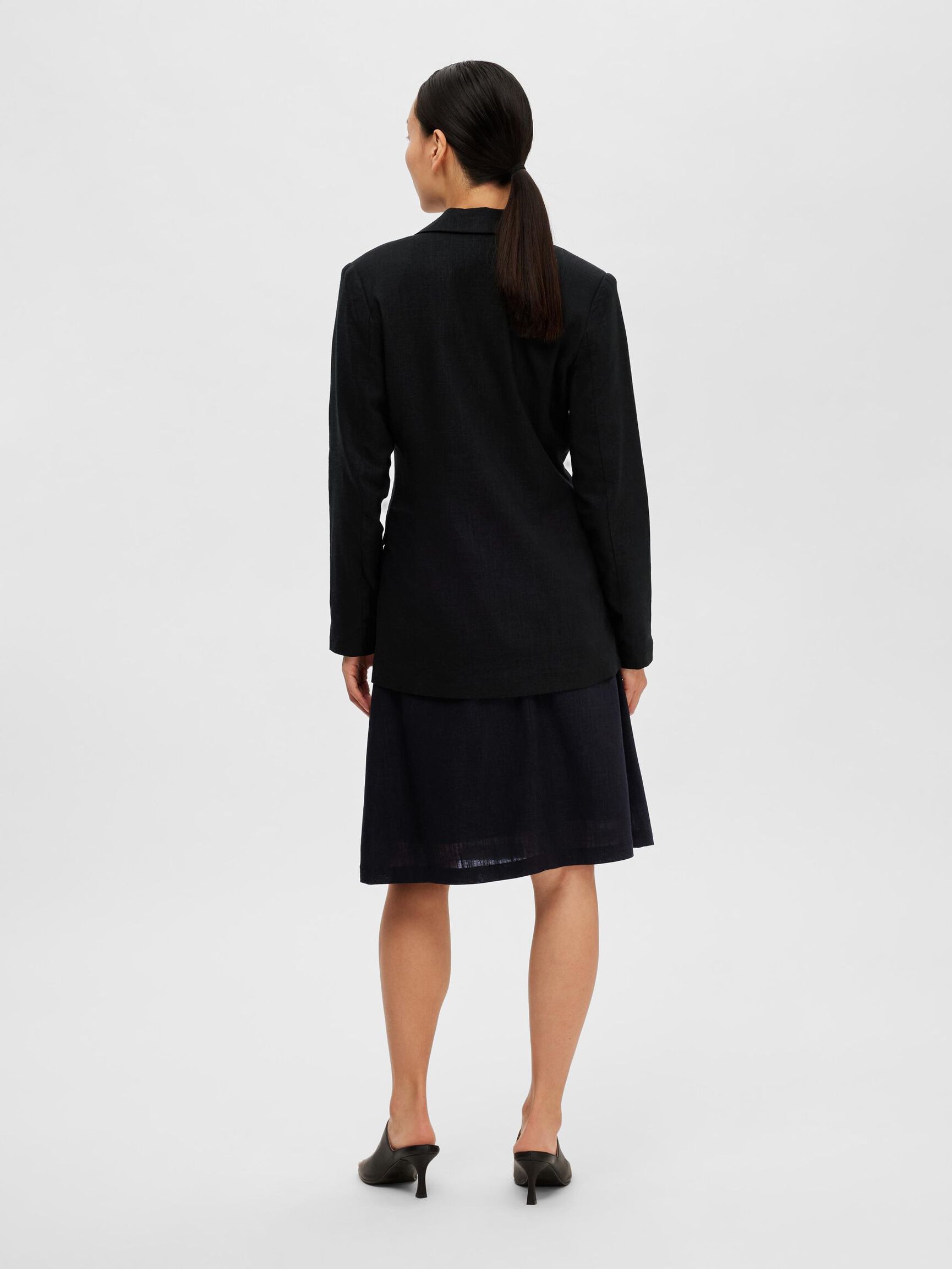 VISKOSEMIX RELAXED BLAZER, Black, highres