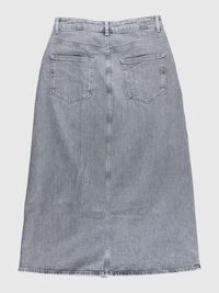 DENIM MIDI SKIRT, Light Grey Denim, highres