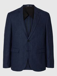 REGULAR FIT SINGLE-BREASTED BLAZER, Dark Navy, highres