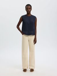 OVERSIZED FIT MOUWLOOS HEMD, Dark Sapphire, highres