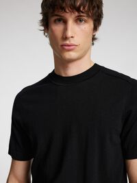 100% MERINO WOOL T-SHIRT, Black, highres