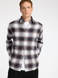FLANELLE CHEMISE, White, highres