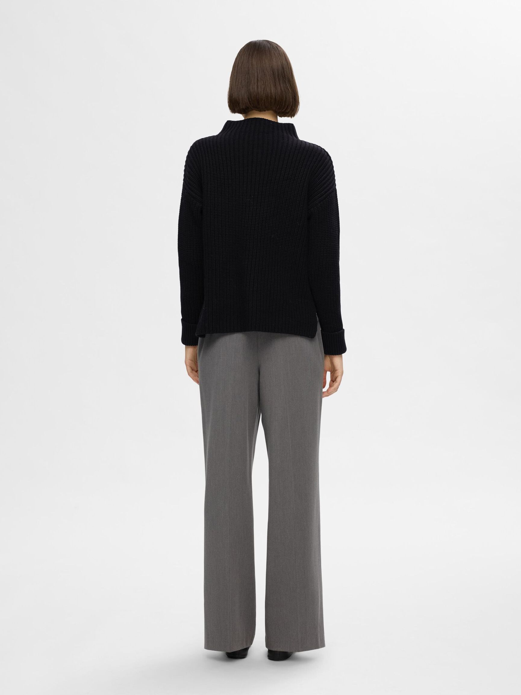 OVERSIZE PULLOVER, Black, highres