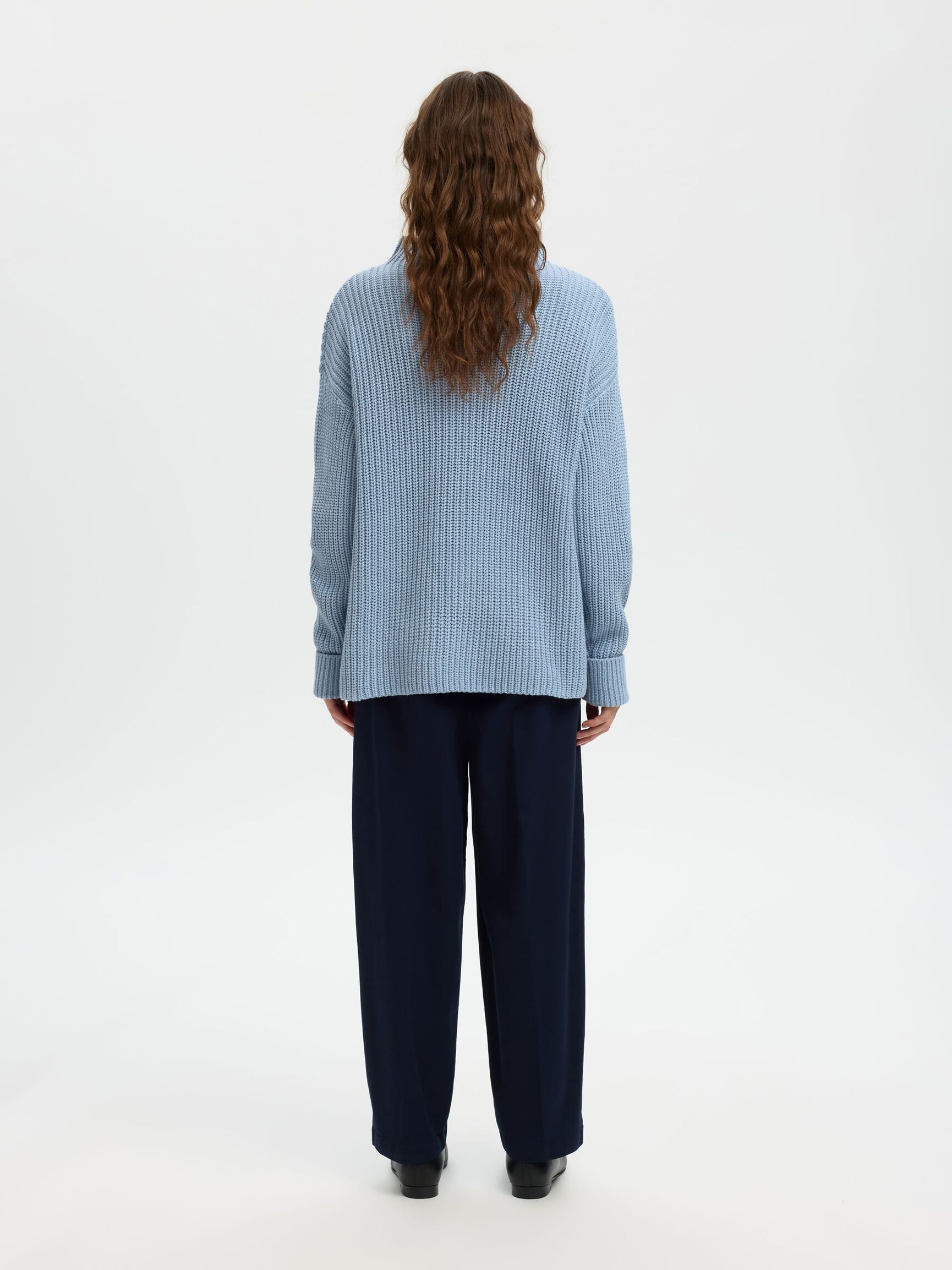 OVERSIZED JUMPER, Dusty Blue, highres