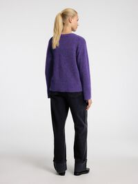 LOOSE FIT WOOL BLEND CARDIGAN, Liberty, highres