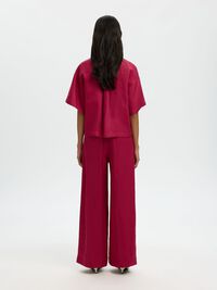 PRENDA DE MANGAS CORTAS CAMISA EN MEZCLA DE LINO, Anemone, highres